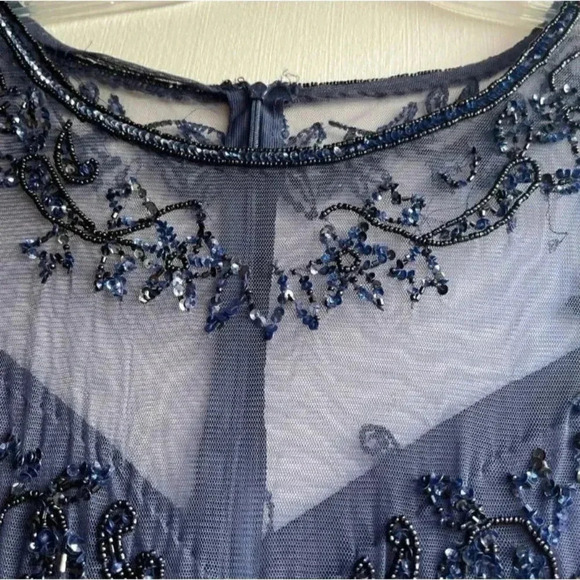 PISARRO NIGHTS Mesh Bead Embellished Gown- 8 - Picture 12 of 12